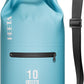 HEETA Waterproof Dry Bag with Front Zippered Pocket for Women Men, 5L/10L/20L/30L/40L Roll Top Lightweight Dry Storage Bag Backpack for Travel, Kayaking, Boating, Rafting, Camping, Hiking & Beach