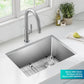Kraus KHU111-25 Standart PRO 16 Gauge Undermount Single Bowl Stainless Steel Kitchen Sink, 25 Inch