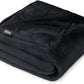 Bare Home Fleece Blanket - Full/Queen - Ultra-Soft Lightweight for Bed, Sofa, and Couch - Luxury Microplush - Cozy Warm Blanket (Full/Queen, Black)