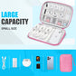 Travel Cable Organizer Bag, Electronics Organizer Tech Pouch with Double Layers for Cords, Chargers, Phone, Earphones, USBs, SD Cards - Travel Essentials Portable Waterproof Tech Pouch