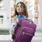 LOVEVOOK Travel Backpack for Women & Men 40L,Airline Approved Carry On Backpack Travel Essentials,TSA Carry on Luggage,Waterproof Personal Item Travel Bag,Suitcase with Packing Cubes,Dark purple-Black