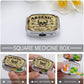Metal 2 Compartment Pill Organizer Travel Friendly Portable Compact Pill Box Cute Pill Case to Hold Vitamins,Fish Oil,Supplements,Meds,Tablet for Purse,Pocket. (Vintage Skeleton)