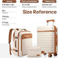 UKEIN Luggage Sets 3 Piece, PC Hardside Large Luggage 24Inch With Spinner Wheels with TSA Lock, Carry On Suitcase Set With Travel Backpack for Men (Beige, 3 piece set (24inch))