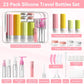 INSFIT Travel Bottles for Toiletries 23pack, TSA Approved Travel Size Toiletries, Airplane Essentials for Creams, Shampoo, Cosmetic Liquids