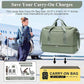 Large Travel Duffle Bag,Carry on Overnight Weekend Bag with Shoes Compartment,Weekender Bags for Women for Travel Business Trips Sport Hospital,Olive Green