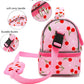 FlowFly Kids Double Decker Cooler Insulated Lunch Bag Large Tote for Boys, Girls, Men, Women, With Adjustable Strap, Cherry