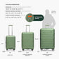 Traveler's Choice Pagosa Hardshell Expandable Luggage with Spinner Wheels, Green, 22-Inch Carry-on