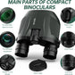 10-30x25 Compact Binoculars for Adults & Kids: Wozel Large Eyepiece Waterproof Binoculars with Easy Focus, Lightweight Binocular for Bird Watching, Outdoor Sports, Hunting, Travel