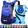 Insulated Hydration Backpack Pack with 3L BPA Free Leak Proof Water Bladder, Large Storage Lightweight Hiking Daypack with Waist Pouches & Cooler Layer, for Running, Biking, Camping, Festival - Roamly