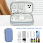 FYY Travel Cable Organizer Pouch Electronic Accessories Carry Case Portable Waterproof Double Layers All-in-One Storage Bag for Cord, Charger, Phone, Pattern Blue