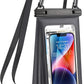 Large Waterproof Phone Pouch Universal Phone Waterproof Case for Phone IPX8 Water Proof Dry Bag with Wide Lanyard Large Capacity Waterproof Bag for Swimming Rafting