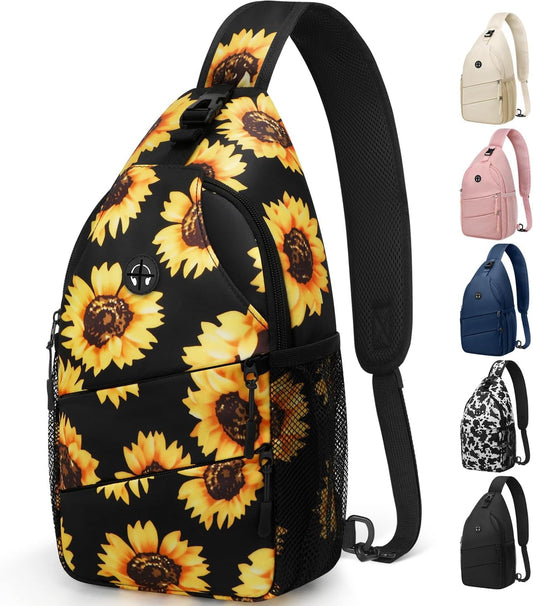 Crossbody Bags for Women Men Trendy Sling Bag Bakpack Casual Chest Bag with Convertible Shoulder Strap