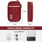 Travel Cable Organizer Bag Pouch Electronic Accessories Carry Case Portable Waterproof All-in-One Storage Bag for Cable,Charger, Phone, Hard Drive，SD Card-Wind Red