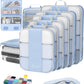 10 Set Compression Packing Cubes for Travel Essentials,Compressible Expandable Packing Cubes for Suitcase,OlarHike Luggage Organizer Bags for Travel,Handy Helper for Organizing Clothes(Light Blue) - Roamly