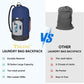 BALEINE 150L Laundry Bag Backpack, 900D Oxford Fabric Large Travel Laundry Bags with Shoulder Straps and 2 Mesh Pockets for College Dorm, Apartment, Laundromat (Navy, 150L)