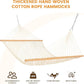 Lazy Daze Hammocks Double Rope Hammock, 2 Person Traditional Outdoor Hand Woven Cotton Rope Hammock with Spreader Bar, Carabiners, Tree Straps, Chains for Patio Yard - Max 450 Lbs, Natural