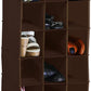 SIMPLE HOUSEWARE Hanging Closet Organizers 24 Section Shoe Shelves, Brown