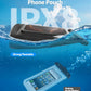 Large Waterproof Phone Pouch - [Oversized] [Floating] Water Proof Pouch for iPhone Galaxy Google and More, IPX8 Waterproof Dry Bag for Beach Vacation Belongings Clear Black