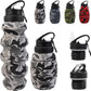 Collapsible Travel Water Bottle18oz, Reuseable Silicone Foldable Water Bottles for Gym Camping Hiking, Portable Leak Proof Sports Water Bottle with rugby Carabiner (Grey)