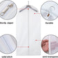 Clear Garment Bags Hanging Clothes Bags (Set of 12) for Closet Storage Plastic Bag with Zipper for Suit, Sweaters Travel Laundry Wardrobe Closet Garment Dust Cover Bags - 24'' x 48''/12 Pack