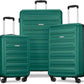 American Tourister Westridge Hardshell Luggage Set - 3 Piece Set - 20" Carry-On, 24” & 28” Checked Luggage Set with 360° Spinner Wheels - Expandable Suitcases for Extended Travel - Malachite Green