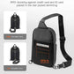 Inateck Sling Bag X-Row with RFID Blocking, Spacious Crossbody Shoulder Chest Everyday Carry Bag with Quick-adjust Strap, Water-resistant Sling Backpack for Men, Women, Travel, Cycling, Hiking, Black