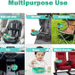 [2 Packs] Kids Car Seat Tray, Travel Tray with Cup Holder for Toddler Baby, Kids Car Seat Food Snack Organizer for Road Trip, Stroller snack Organizer Travel Must Haves Toddler Must Haves (Cyanine)