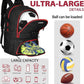 LARIPOP Soccer Backpack Soccer Bag with Ball Holder & Shoe Compartment Youth Sports Equipment Training Bag