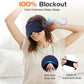 Bluetooth Sleep Mask with 2 Removable 3D Contoured Cup, Bamboo Cotton Sleeping Headphones for Side Sleepers with Timming Setting, Blackout Eye Mask for Sleeping Travel Meditation Men Women