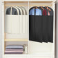 Univivi Suit Bags for Closet Storage, 40" Garment Bags for Hanging Clothes, Garment Bag for Travel and Storage with Large Visible Window for Suit Coat, Jacket, Sweaters (Set of 6), Biege