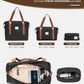 LONG VACATION Carry On Luggage Sets 3 Piece 20 Inch Suitcase Set, ABS+PC Hardshell Lightweight Travel Luggage with Spinner Wheels & YKK Zipper TSA Lock (BLACK-BROWN, 20 Inch)