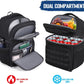 MOZETO Lunch Backpack for Men, Tactical Inspired Double Deck Cooler Backpack Insulated Leakproof RFID Lunchbox for Work