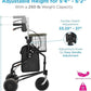 NOVA Traveler Folding 3-Wheel Walker with Tray, Basket, Pouch & Cup Holder, Lightweight Mobility Aid for Seniors & Adults, 8” All-Terrain Wheels for Tight Spaces & Travel, Black