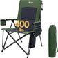 Portal 400 LBs Heavy Duty Camping Chairs for Adults, 23" W Outdoor Folding Chairs with High Back, Heated Portable Folable Chair for Lawn, Sports, Fishing, Outside