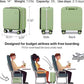 mixi 17x14x9 Carry On Luggage Underseat PC Hard Shell Suitcase Top Opening Aluminum Frame Travel Suitcases with Wheels, Avocado Green