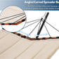 TegerDeger 12FT 2 Person Hammock with Stand Included 55 x 79IN Large Hammock 450LB Capacity with Hardwood Spreader Bar & Nylon Rope for Outside, Patio, Garden, Backyard, Beach, Poolside - Beige