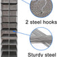 coastal rose Hanging Shoe Organizer for Closet, 20 Sections Hanging Closet Organizer and Storage Shelves, Space Saving Shoe Rack for Closet, Grey, 12''W×12''Dx 50''H