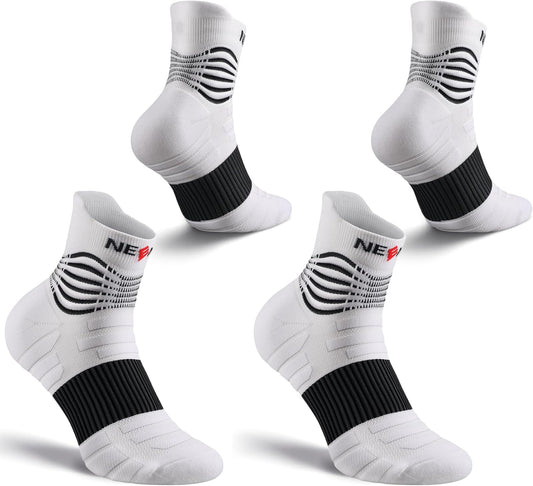 NEENCA Medical Compression Socks for Women & Men Circulation—2 Pairs, Ankle Compression Stockings for Pain Relief, Plantar Fasciitis, Swelling, Running, Nurses, Travel, Pregnancy, Flying. 20-30 mmHg