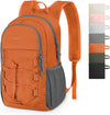ZOMFELT Hiking Backpack for Women Men, 15L Lightweight Packable Backpacks for Trip, Water Resistant Small Travel Backpack, Foldable daypack for Hiking, Walking, Cycling, Camping, Orange - Roamly