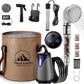 BSEED Portable Shower for Camping with Immersion Water Heater, 8000mAh Rechargeable Camping Shower with Large Capacity Foldable Bucket, Outdoor Shower for Hiking RV, Travel, Pet Bath, Car Washing