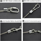 10 Pcs 2mm Wire 12 inch Vinyl Coated Stainless Steel Cable with Loops Short Wire Rope Lanyard Lock Security Chain Link for Outdoor Gates, Clear(2mm x 12inch)