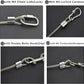 10 Pcs 5mm Wire 12 inch Vinyl Coated Stainless Steel Cable with Loops Short Wire Rope Lanyard Lock Security Chain Link for Outdoor Gates, Clear(5mm x 12 inch)