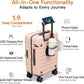 Expandable Lightweight PC Hard Shell Suitcase, 20-inch Luggage with TSA Lock, Top Opening & Cup Holder - Ideal for Business Travel Suitcase (Pink, Carry-on 20-Inch)