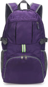 Yaopeing Lightweight Backpack,25L Foldable Hiking Packable,Water Resistant Travel Outdoor Shoulder Bag for Woman Men,Purple - Roamly