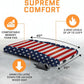 ACELETIQS Heated Stadium Seats for Bleachers with Back Support – USB Battery Included - Upgraded 3 Levels of Heat - Foldable Chair - 4 Pockets, Cup Holder - for Camping, Games & Sports (USA Flag)