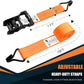 6 Pack 2 inch Ratchet Straps Heavy Duty J Hook 2 in x 15ft with Strong Ratcheting, Cargo Load Tie Down Strap 2200lbs Working Load for Trucks Orange