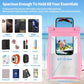 Large Waterproof Phone Pouch Floating, Waterproof Phone Case for iPhone 15 14 Pro Max 13 12 Plus 11 XS XR X Samsung up to 8.5'', IPX8 Water Proof Cell Phone Dry Bag for Beach Swimming Kayaking, Pink