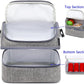 FlowFly Double Decker Cooler Insulated Lunch Bag Large Tote for Boys, Girls, Men, Women, With Adjustable Strap (Grey)