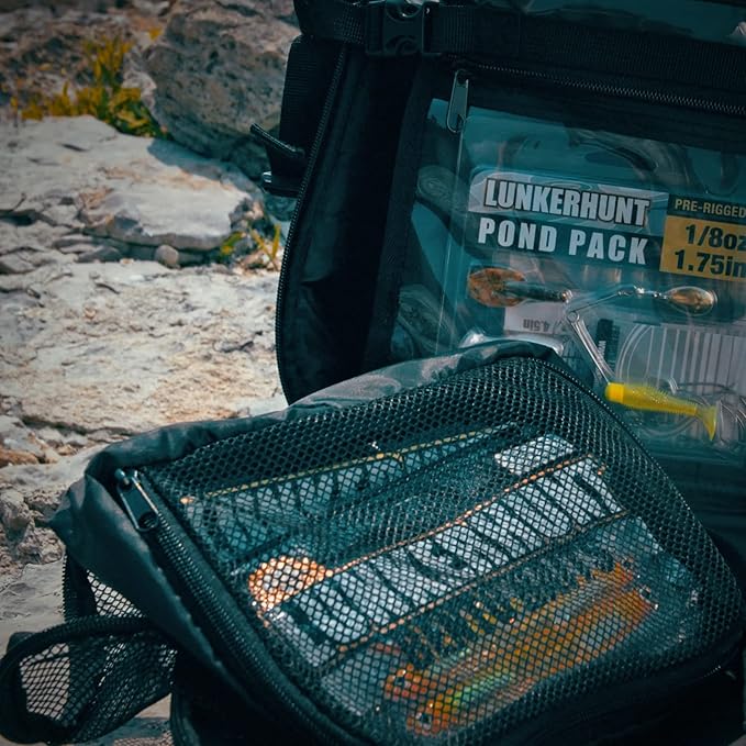 Lunkerhunt Fishing Tackle Sling Bag with Adjustable Strap - Water-Resistant TPE Fabric