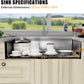 Undermount Kitchen Sink Stainless Steel 32x19 - Undermount Workstation Sink Single Bowl Commercial 16 Gauge Stainless Steel Kitchen Sinks Silver